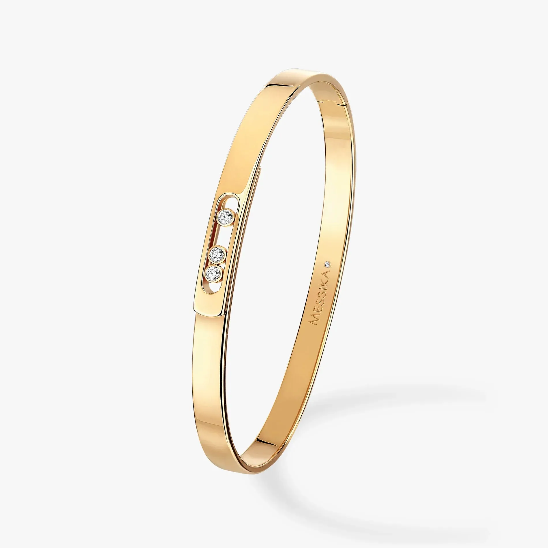 0.16ctw Yellow Gold Diamond Bangle Bracelet