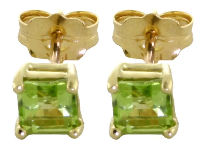 0.95 Carat 14K Solid White Gold Deeply Loved Peridot Earrings