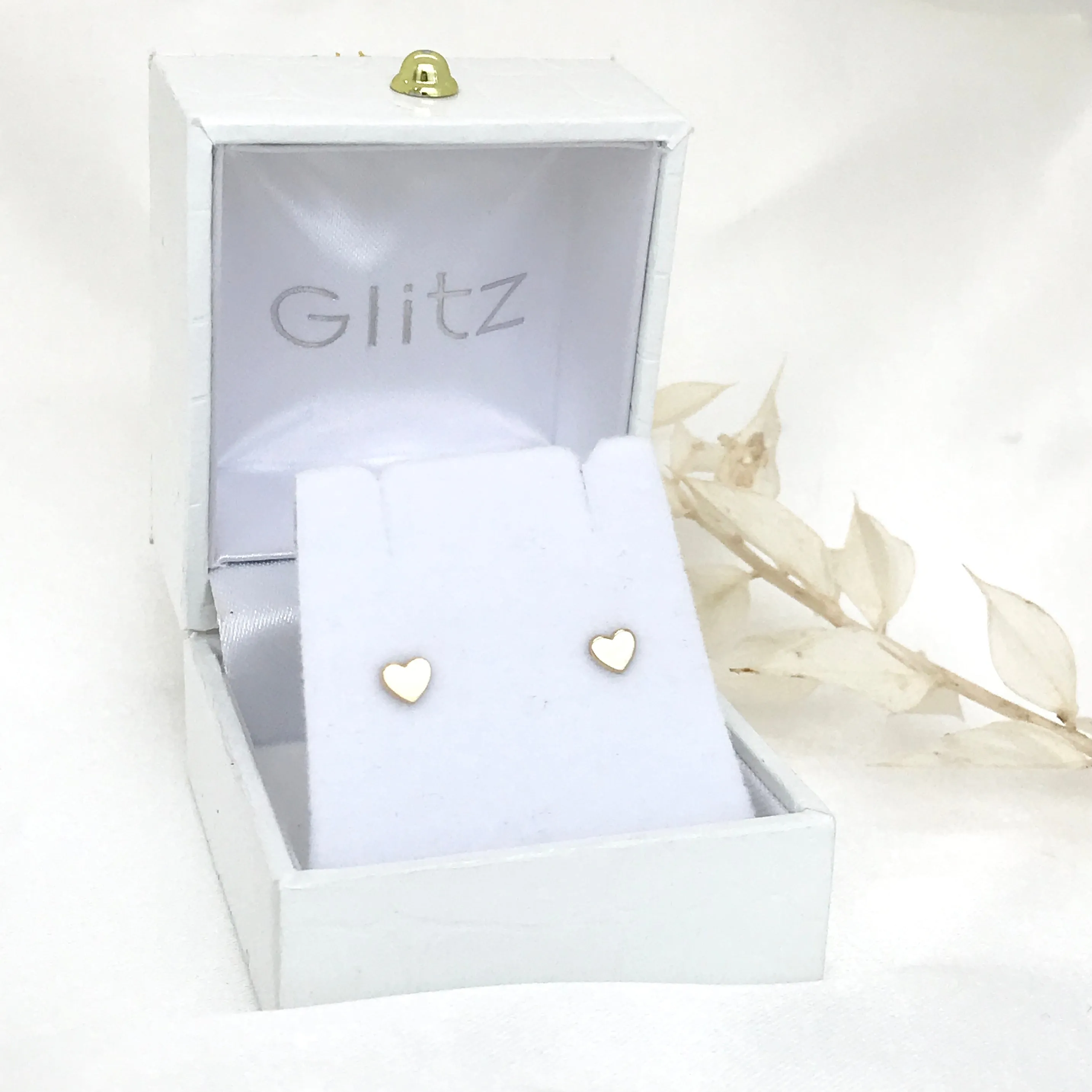 10k Gold Heart Mini Stud Earrings