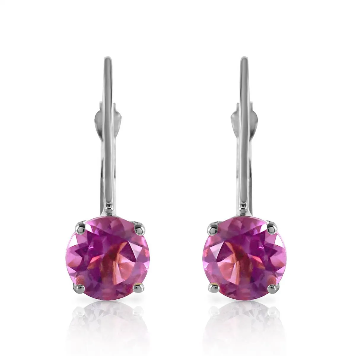 1.2 Carat 14K Solid White Gold Being Yourself Amethyst Earrings