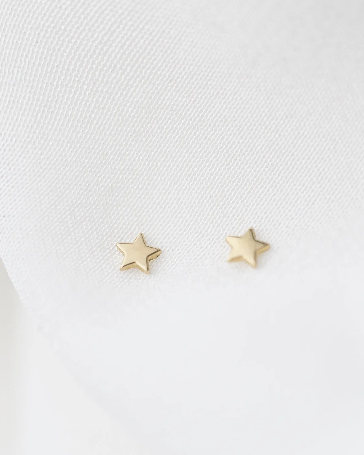 14K Mini Star Stud Earrings