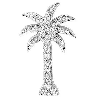 14K White Gold 1/5 Ct.Tw. Diamond Slide Pendant