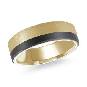 14K Yellow Gold Ring from the Noir Collection by Malo - MRDA-149-65Y