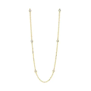 14KT Yellow Gold & Diamond Diamonds By The Yard Bracelet & Necklace Neckwear Necklace    - 1/2 ctw