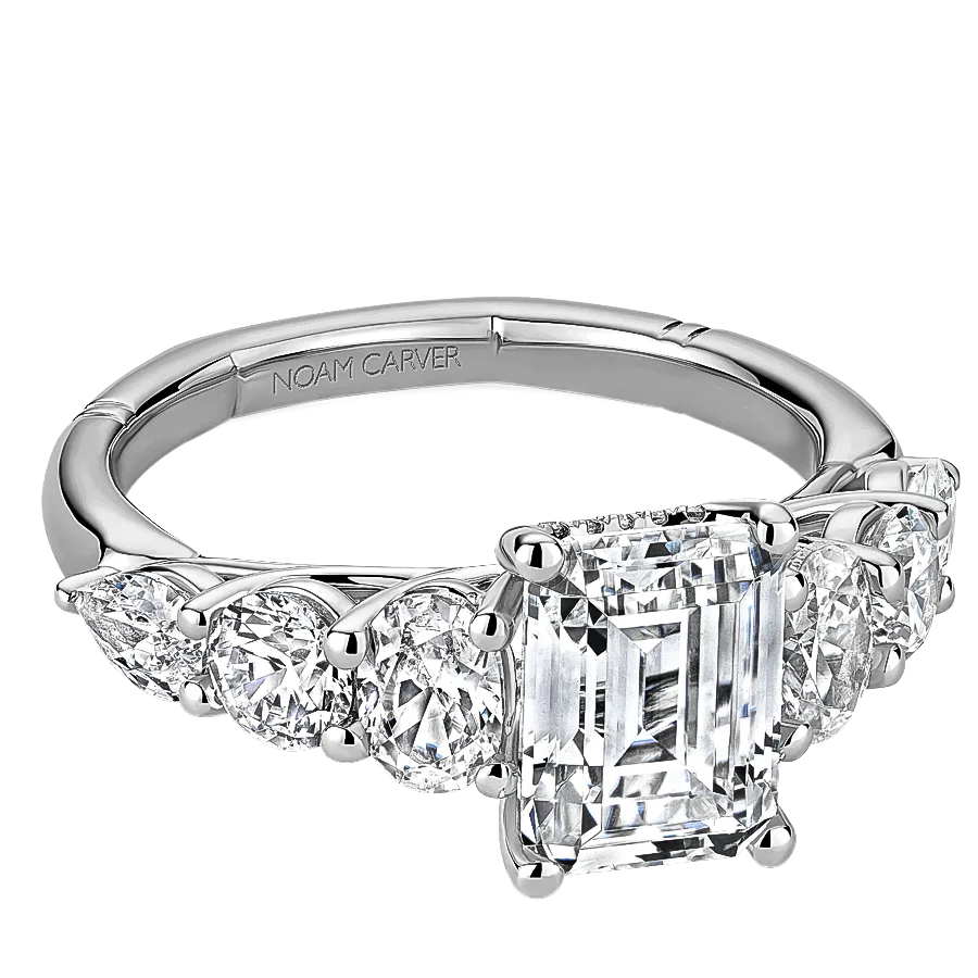 1.51ctw Mixed Shaped Diamond Engagement Mounting