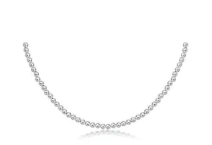 17" Choker Classic Sterling 3mm Bead