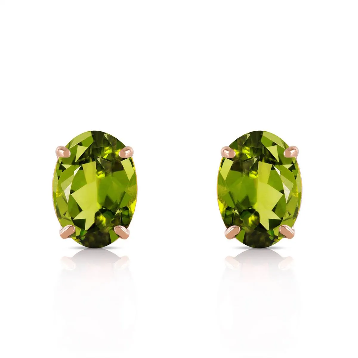 1.8 Carat 14K Solid Yellow Gold Love Essentials Peridot Earrings