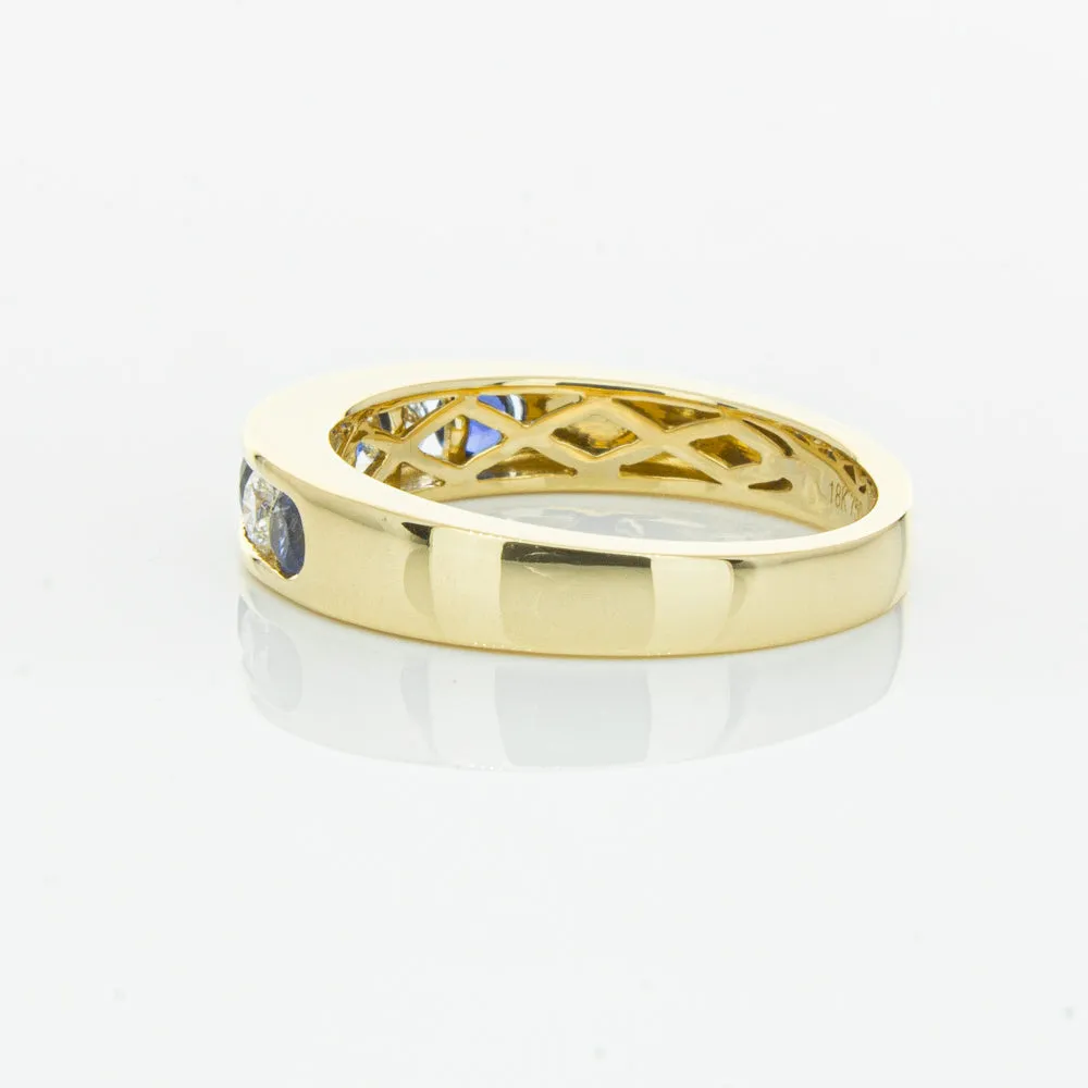 18ct Yellow Gold Sapphire & Diamond Tigris Ring