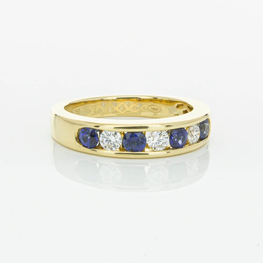 18ct Yellow Gold Sapphire & Diamond Tigris Ring