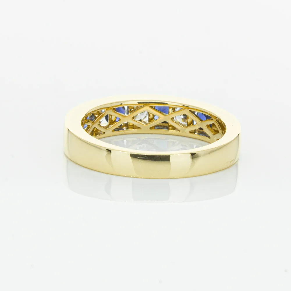 18ct Yellow Gold Sapphire & Diamond Tigris Ring