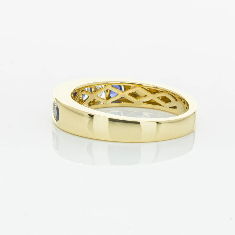 18ct Yellow Gold Sapphire & Diamond Tigris Ring