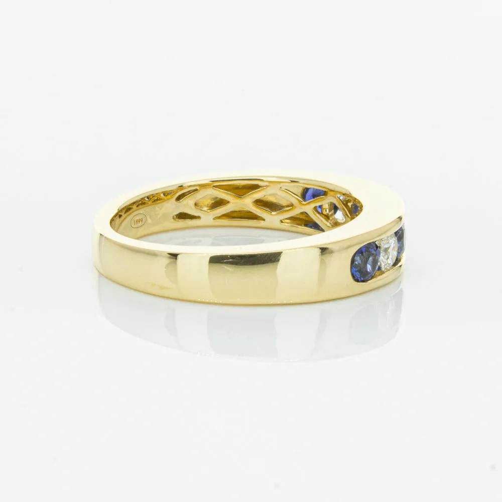 18ct Yellow Gold Sapphire & Diamond Tigris Ring