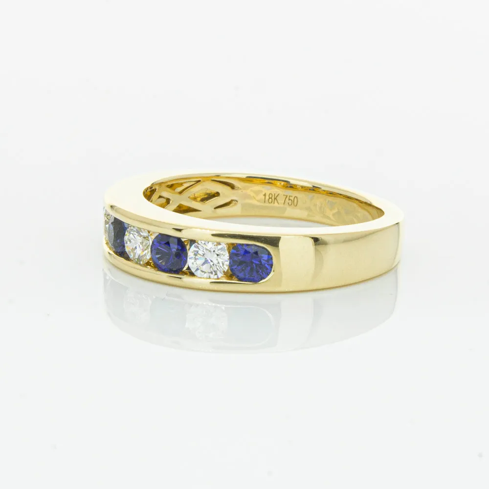 18ct Yellow Gold Sapphire & Diamond Tigris Ring