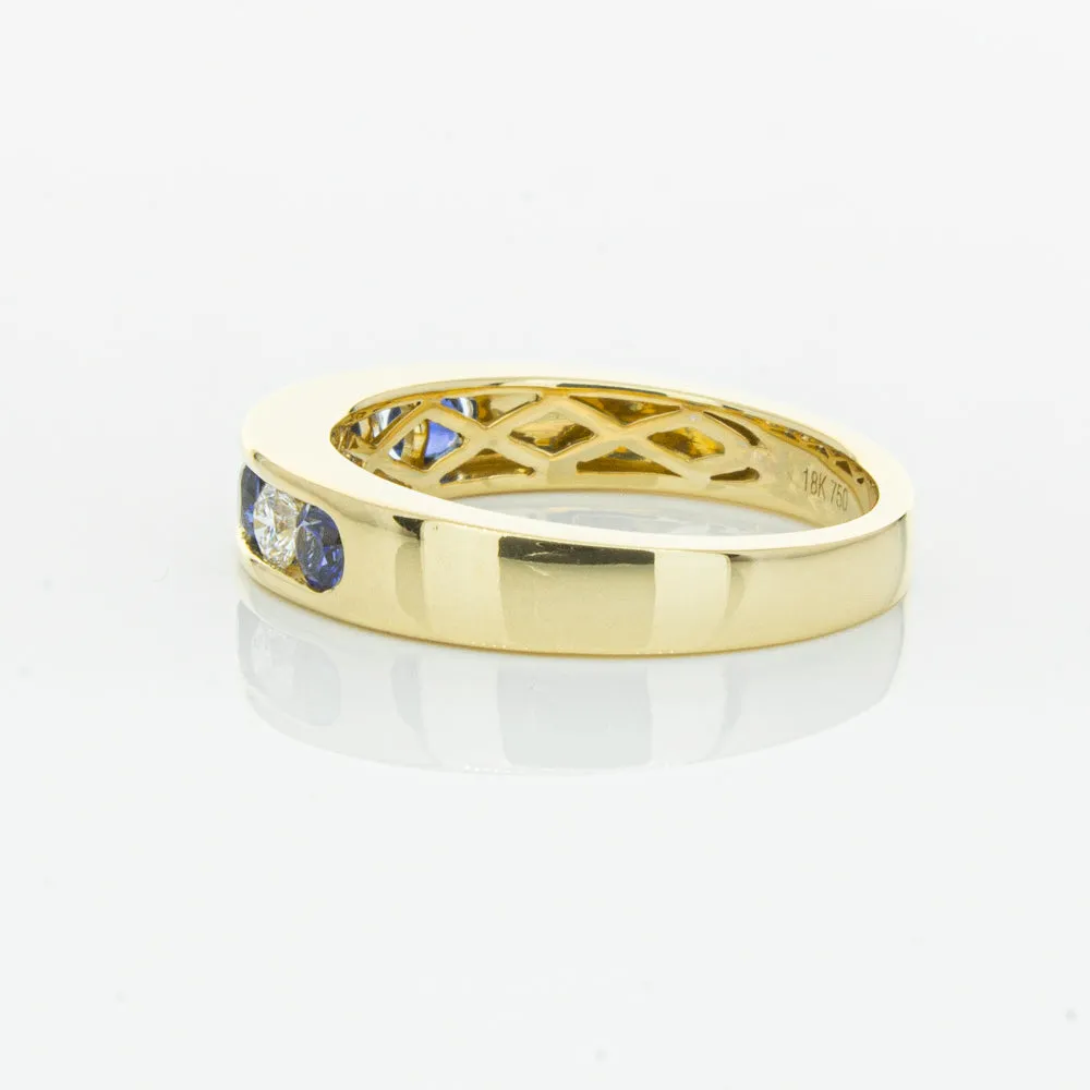 18ct Yellow Gold Sapphire & Diamond Tigris Ring