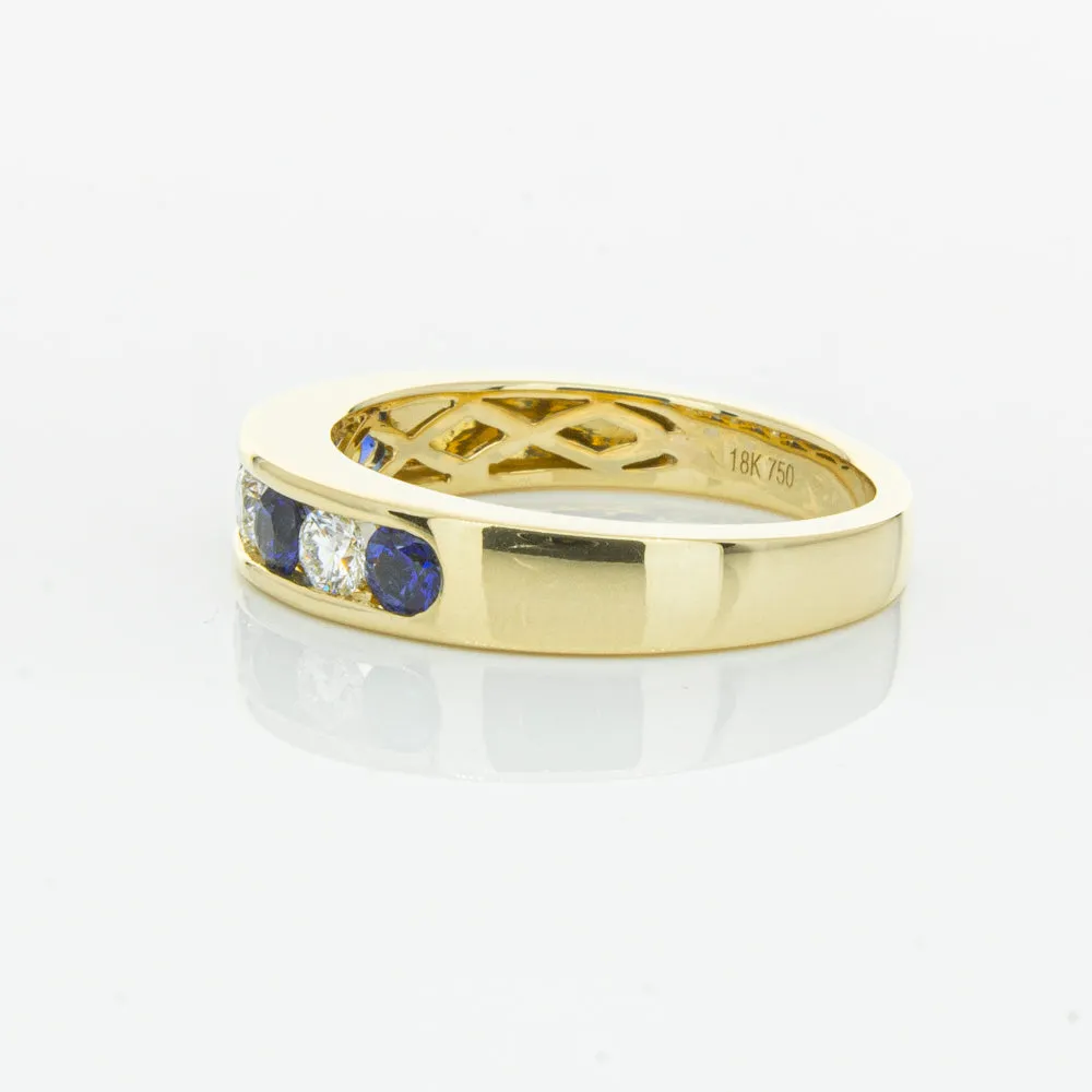 18ct Yellow Gold Sapphire & Diamond Tigris Ring