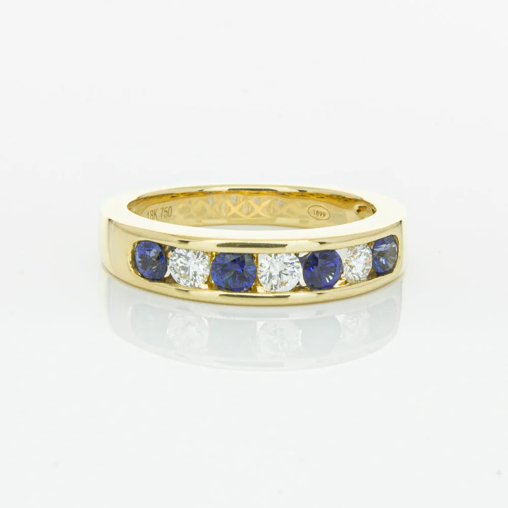 18ct Yellow Gold Sapphire & Diamond Tigris Ring