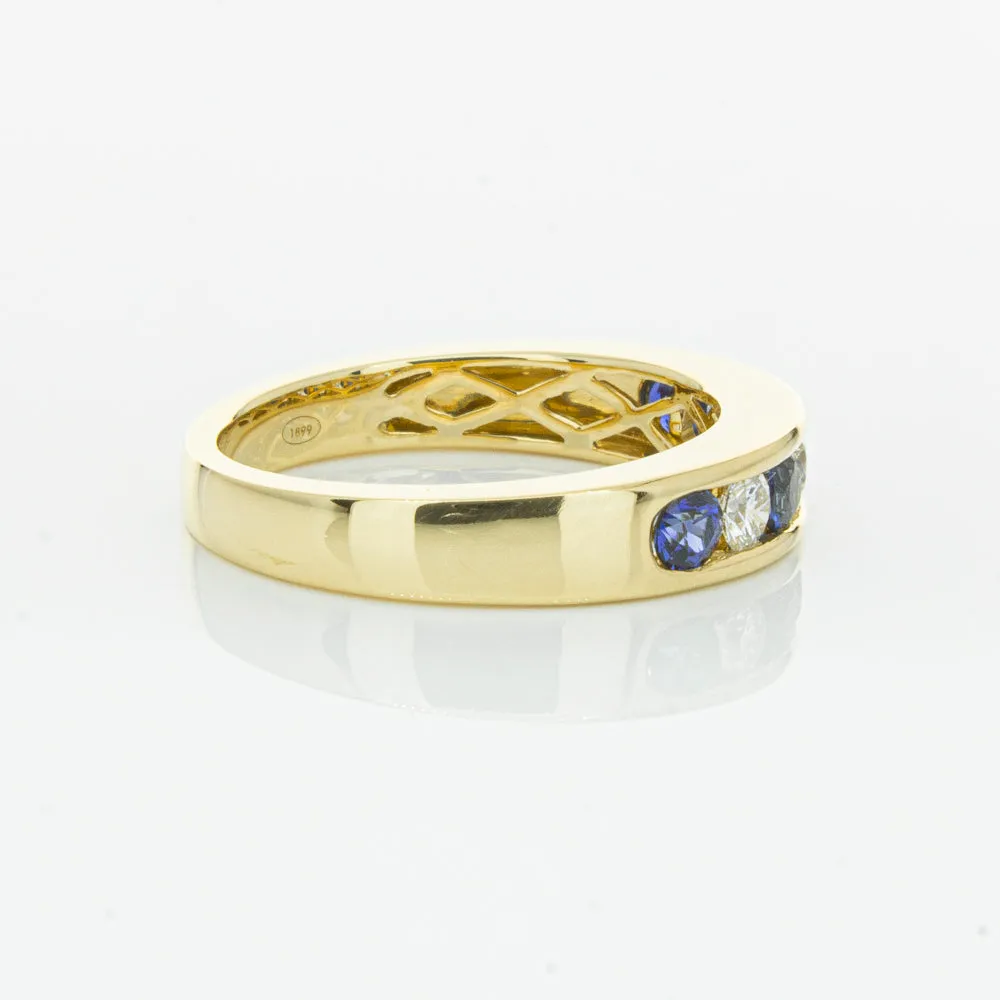 18ct Yellow Gold Sapphire & Diamond Tigris Ring