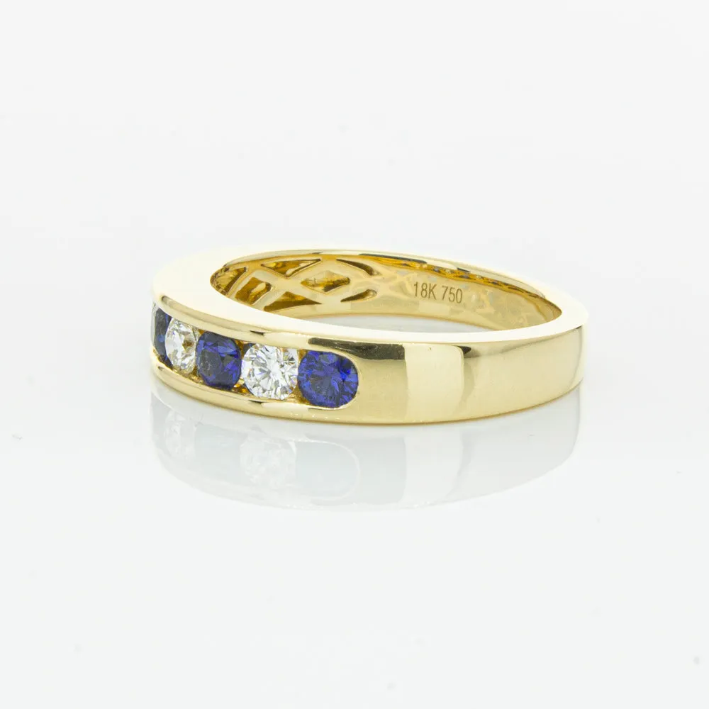 18ct Yellow Gold Sapphire & Diamond Tigris Ring