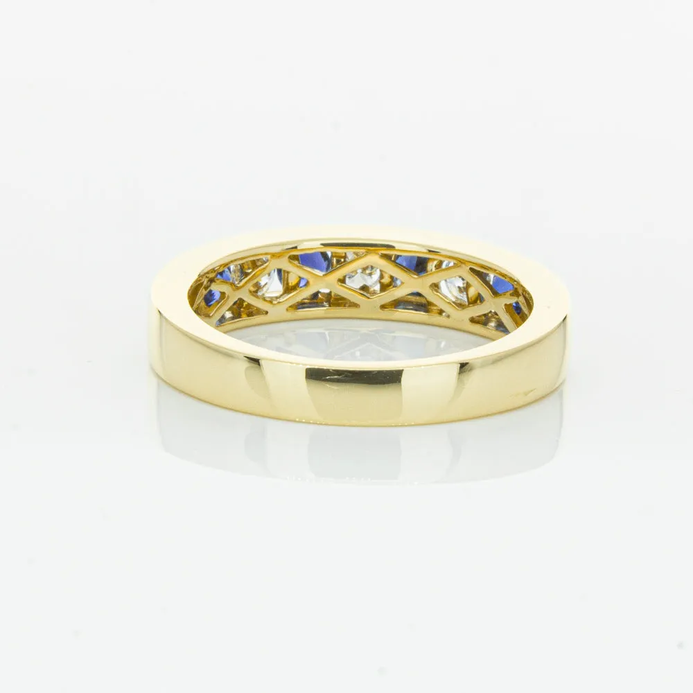 18ct Yellow Gold Sapphire & Diamond Tigris Ring