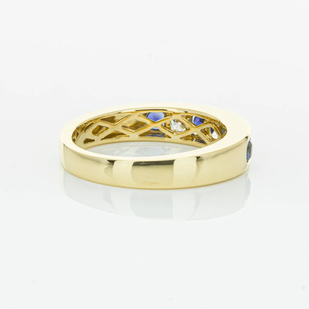 18ct Yellow Gold Sapphire & Diamond Tigris Ring