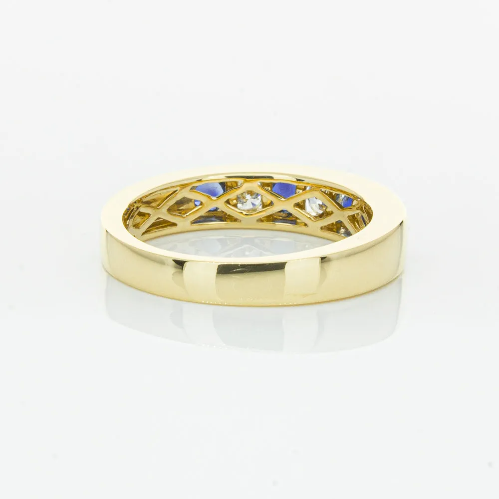 18ct Yellow Gold Sapphire & Diamond Tigris Ring