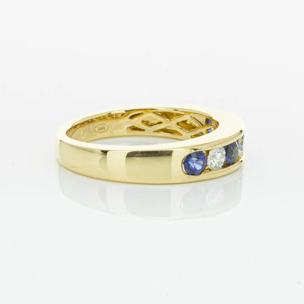 18ct Yellow Gold Sapphire & Diamond Tigris Ring