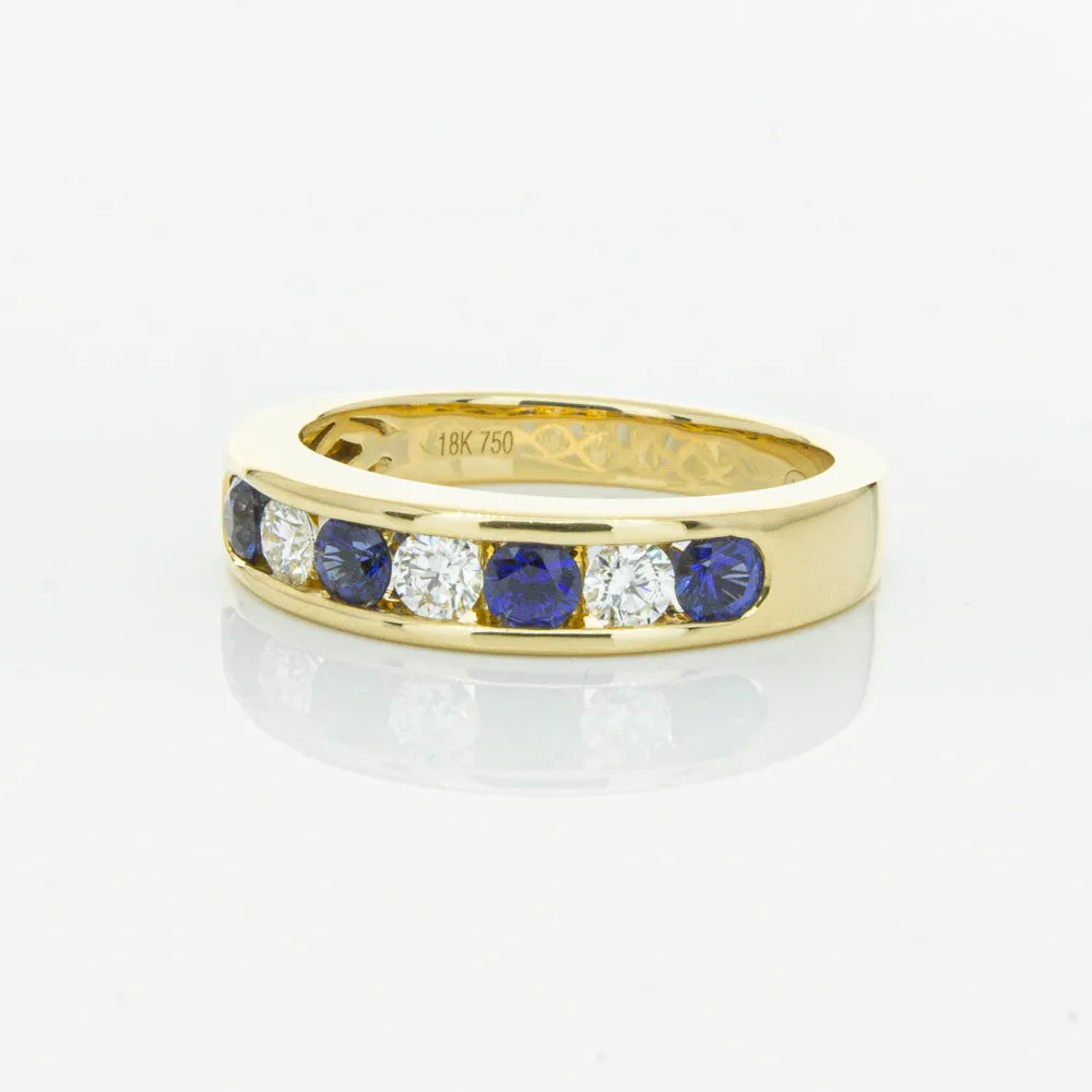 18ct Yellow Gold Sapphire & Diamond Tigris Ring