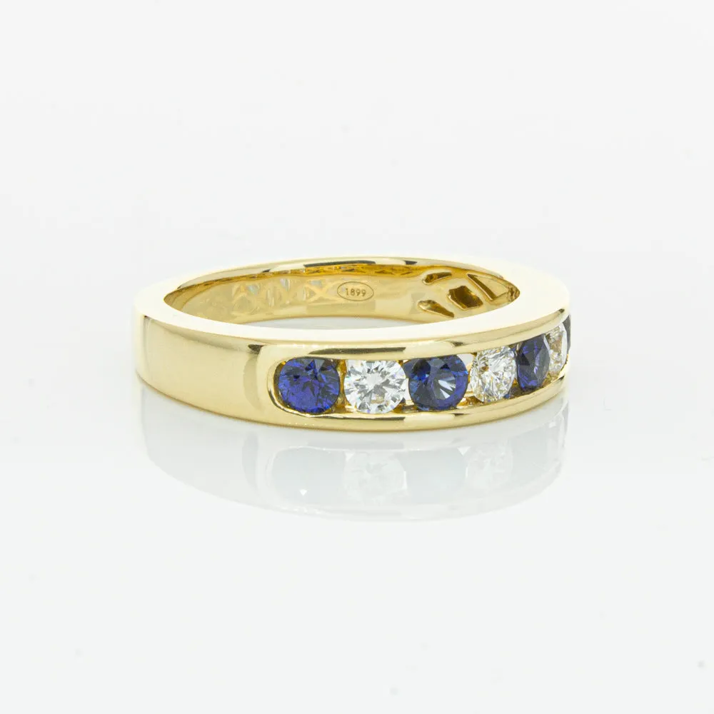 18ct Yellow Gold Sapphire & Diamond Tigris Ring