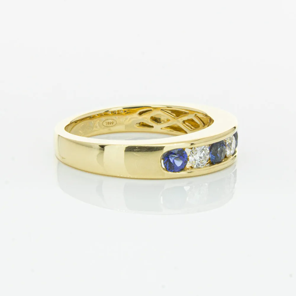 18ct Yellow Gold Sapphire & Diamond Tigris Ring