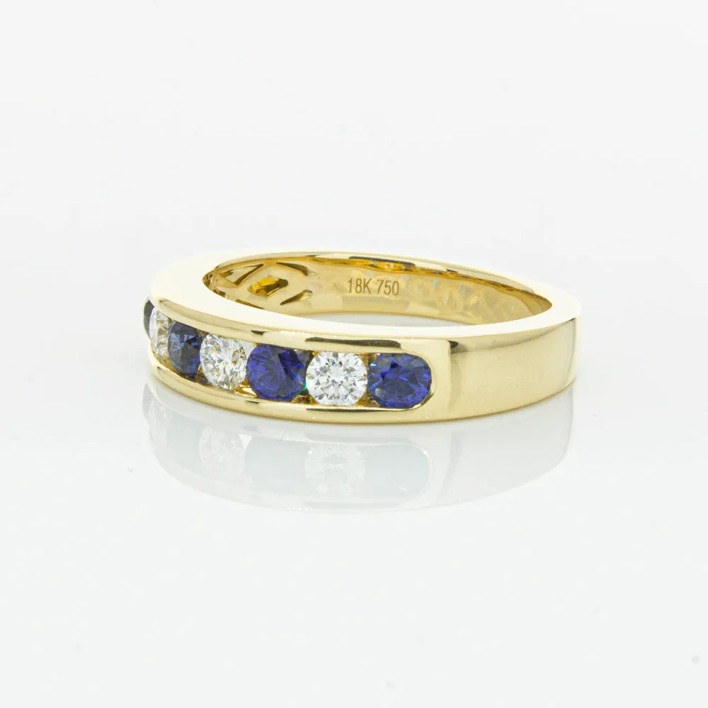 18ct Yellow Gold Sapphire & Diamond Tigris Ring