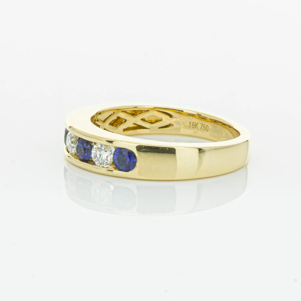 18ct Yellow Gold Sapphire & Diamond Tigris Ring