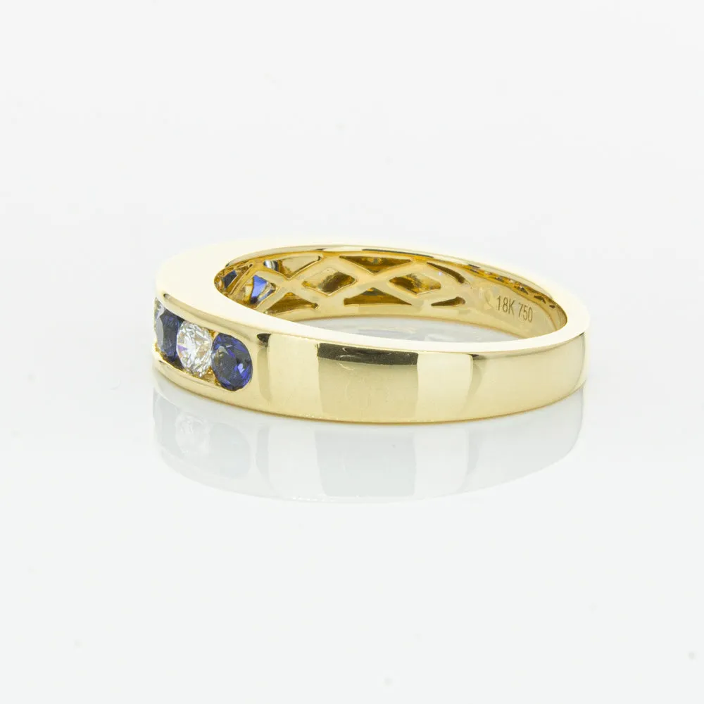 18ct Yellow Gold Sapphire & Diamond Tigris Ring