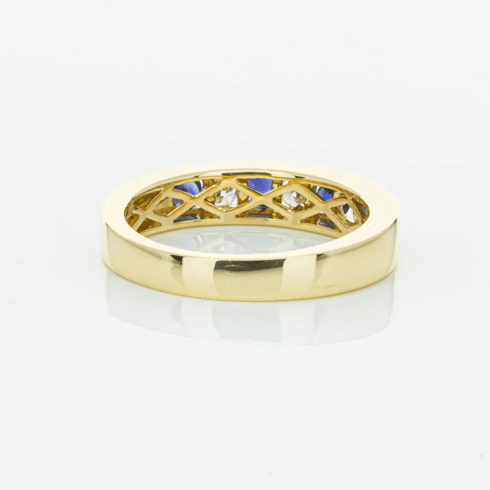 18ct Yellow Gold Sapphire & Diamond Tigris Ring