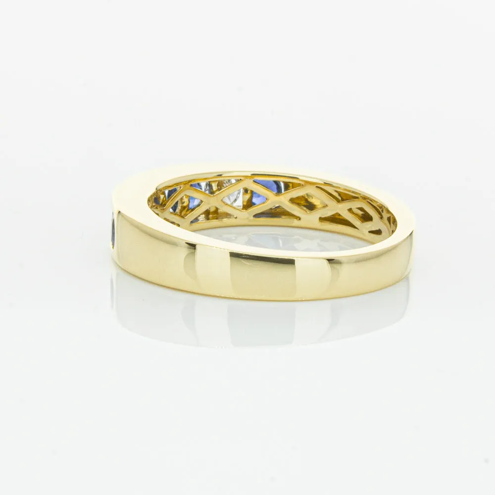 18ct Yellow Gold Sapphire & Diamond Tigris Ring