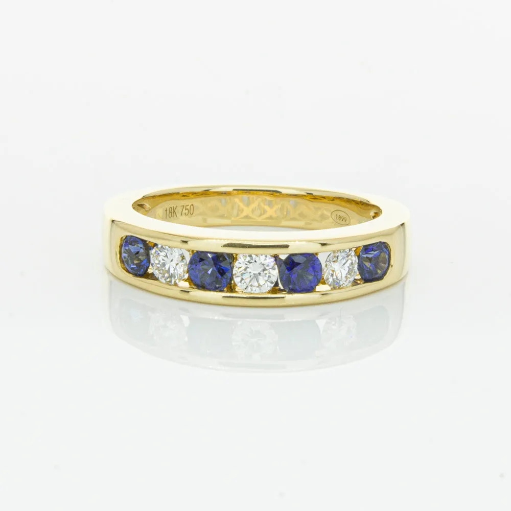 18ct Yellow Gold Sapphire & Diamond Tigris Ring