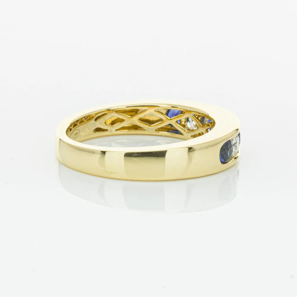 18ct Yellow Gold Sapphire & Diamond Tigris Ring