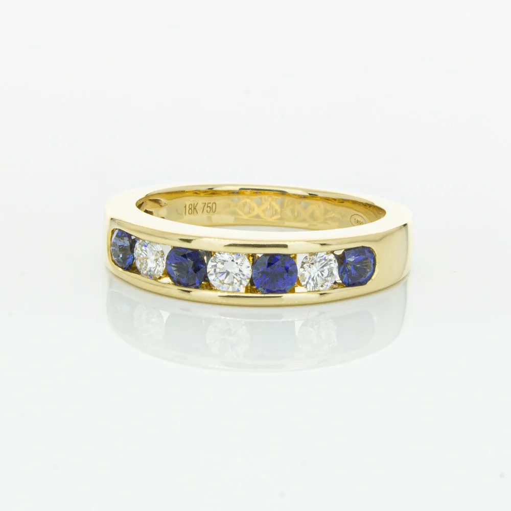 18ct Yellow Gold Sapphire & Diamond Tigris Ring