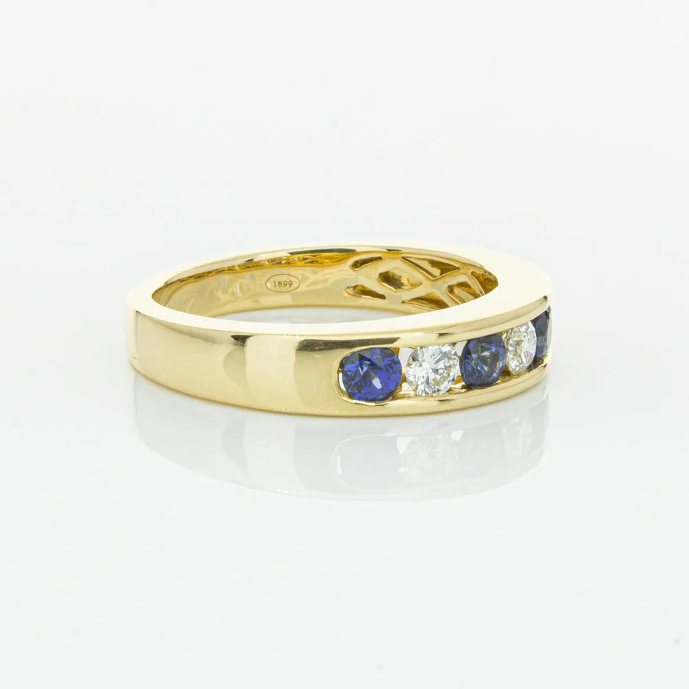 18ct Yellow Gold Sapphire & Diamond Tigris Ring