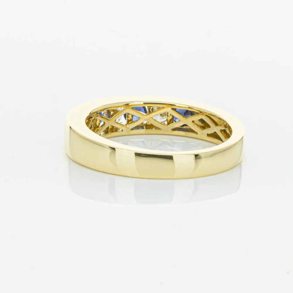 18ct Yellow Gold Sapphire & Diamond Tigris Ring