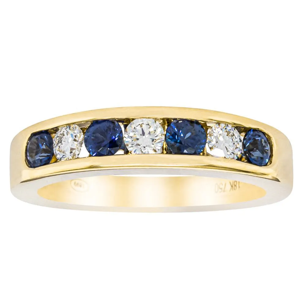 18ct Yellow Gold Sapphire & Diamond Tigris Ring