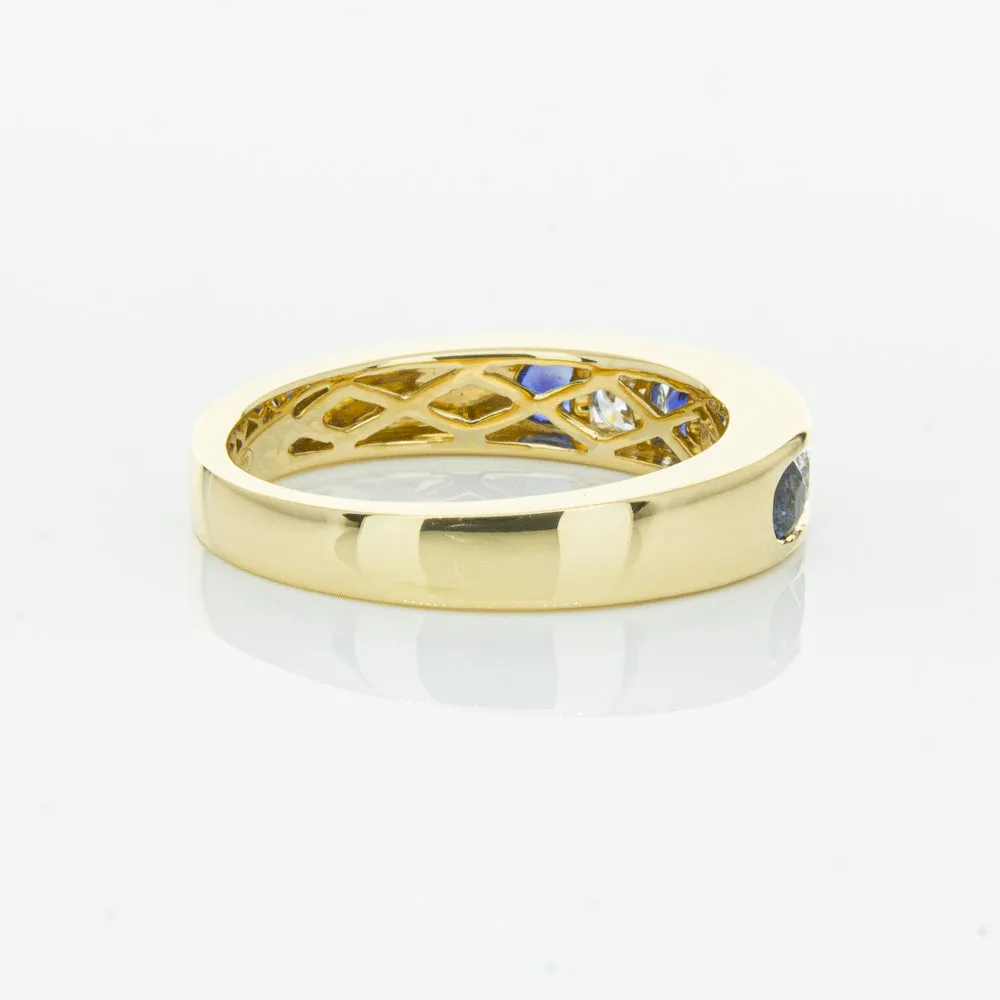 18ct Yellow Gold Sapphire & Diamond Tigris Ring