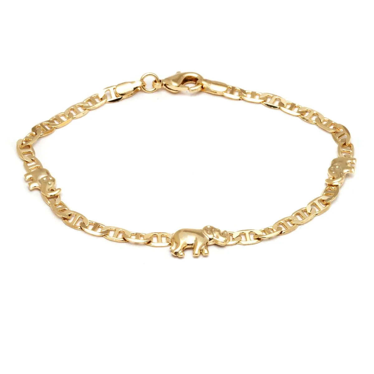 18K Gold Plated Elephant Charm Anklet