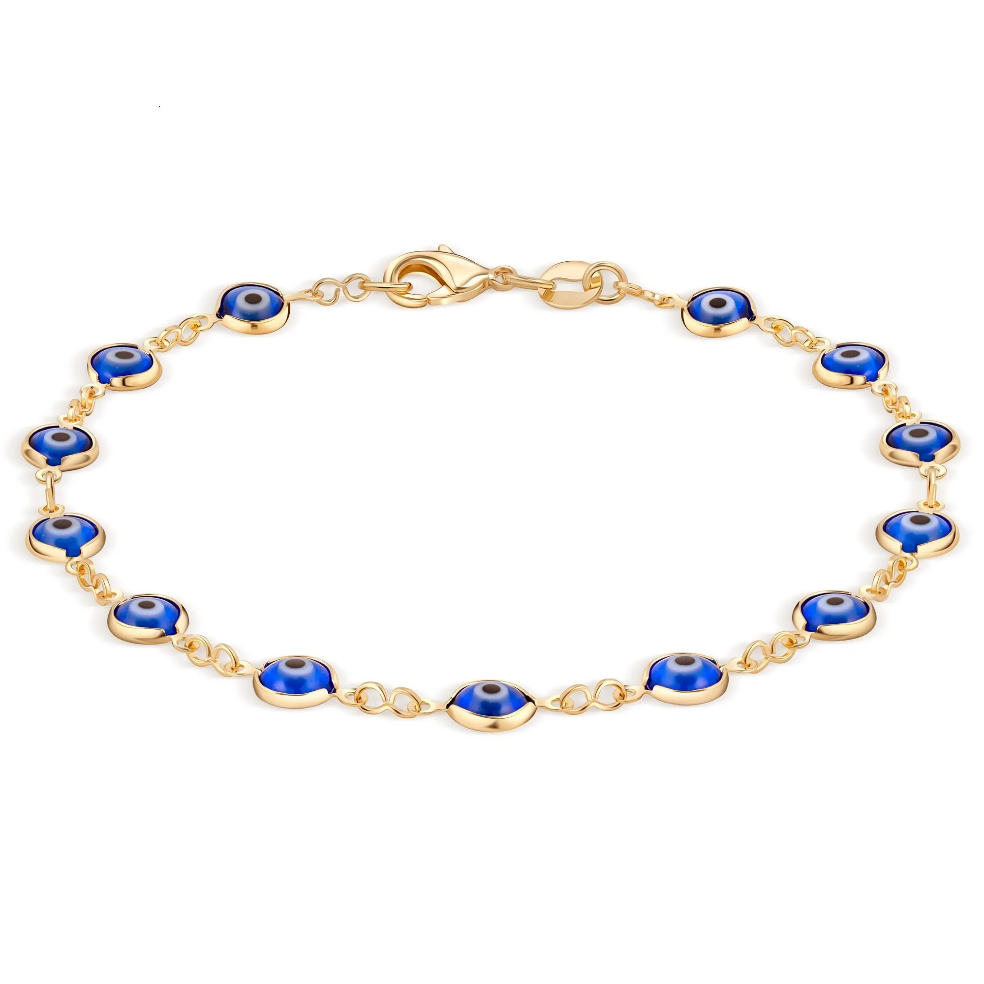 18k Gold Plated Evil Eye Anklet