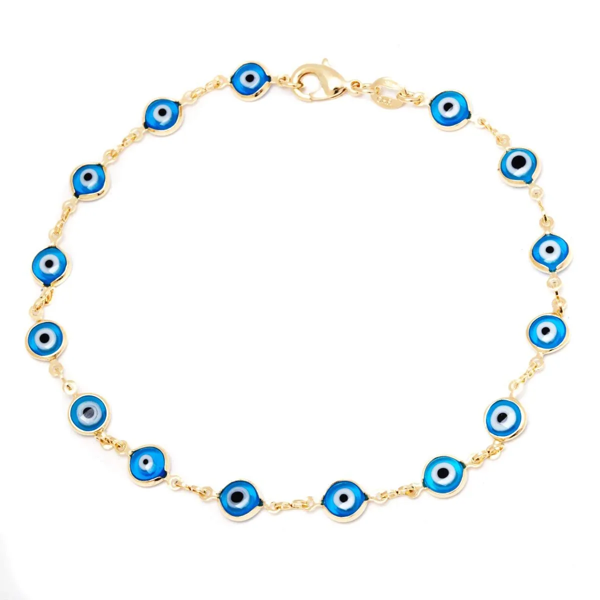 18k Gold Plated Evil Eye Anklet