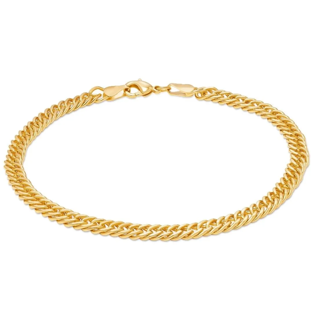 18K Gold Plated Tight Cuban Link Anklet