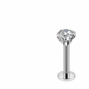 3Pcs 16G Crystal CZ Labret/Monroe Stud Internally Threaded Helix Studs