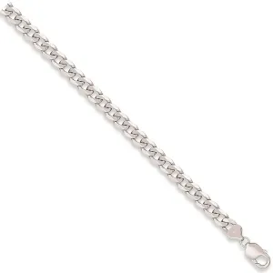 9ct White Gold Solid 6mm 20 Inch Curb Necklace 22.9g