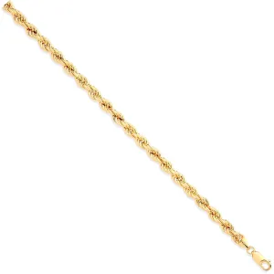 9ct Yellow Gold Hollow 6.3mm 22 Inch Rope Necklace 17.6g