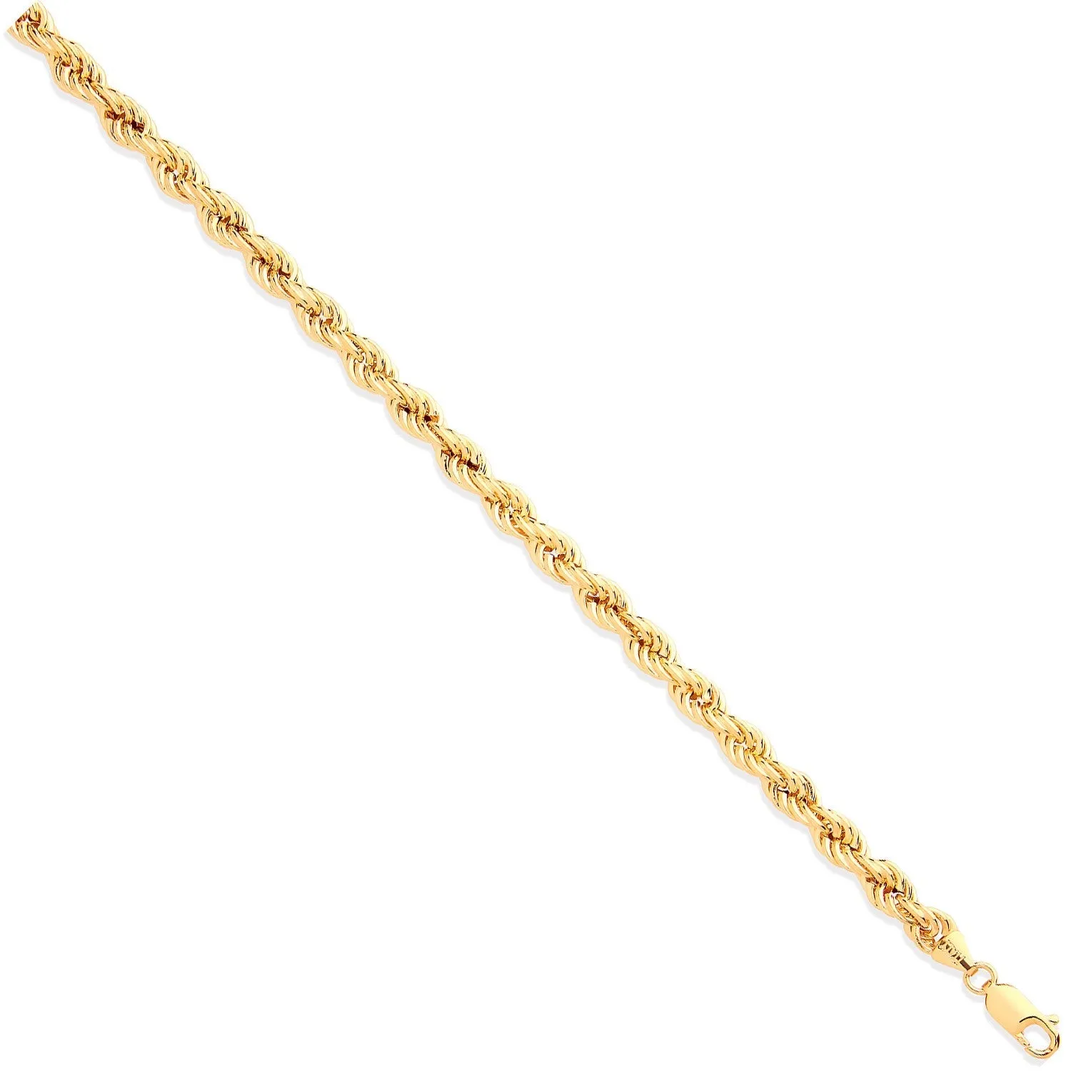 9ct Yellow Gold Hollow 6.3mm 22 Inch Rope Necklace 17.6g