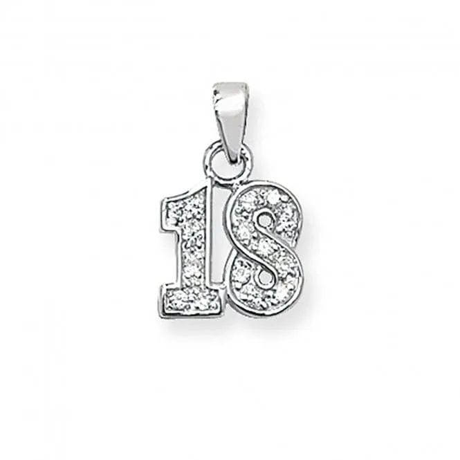 Acotis Silver 18th Birthday Celebration Pendant G6327